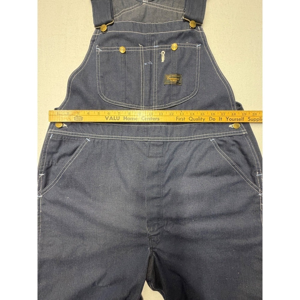 Vintage Sears Mens Overalls Union Made Perma-Prest Tradewear 40x32 Denim 70s - Picture 12 of 14